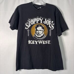 Vintage 90s Sloppy Joe's Key West T-Shirt L Ernest Hemingway Single Stitch USA